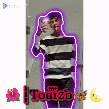 a picture of a man with the name tobizo written on it