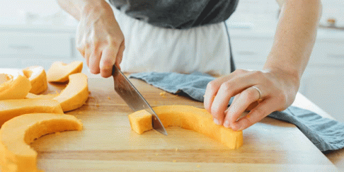 Chop Pumpkin GIF - Chop Pumpkin Cooking GIFs