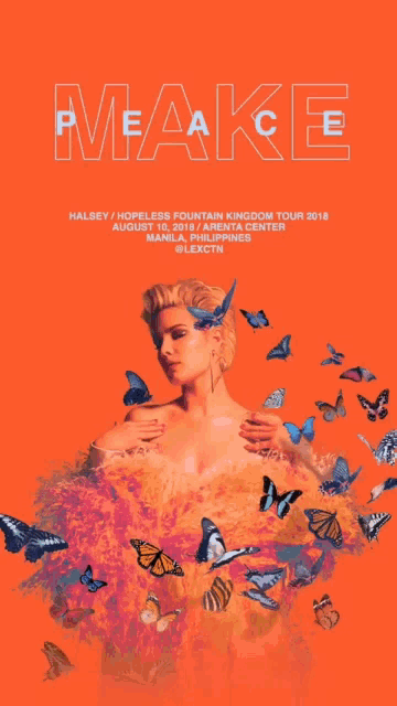 a poster for halsey hopeless fountain kingdom tour