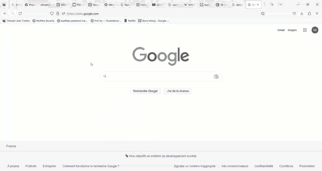 a computer screen shows a google search for qu'il ce que