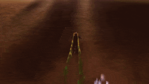 a group of people are riding motorcycles on a dirt road in a video game