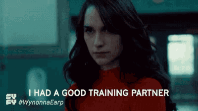 a woman says i had a good training partner