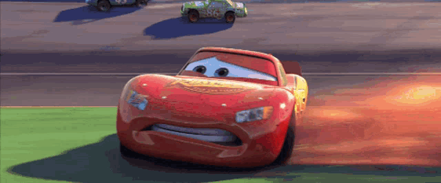 a cartoon car with the number 86 on the back