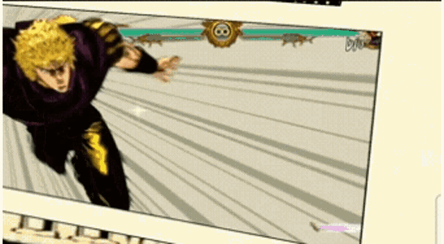 a picture of dio from jojo 's bizarre adventure in a video game