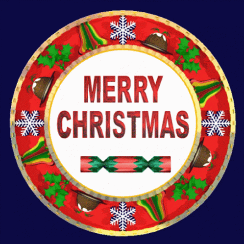 Merry Christmas Merry Christmas Badge GIF - Merry Christmas Merry Christmas Badge 3d Christmas GIFs