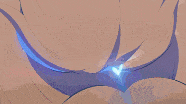 a blue background with a heart shaped glowing object