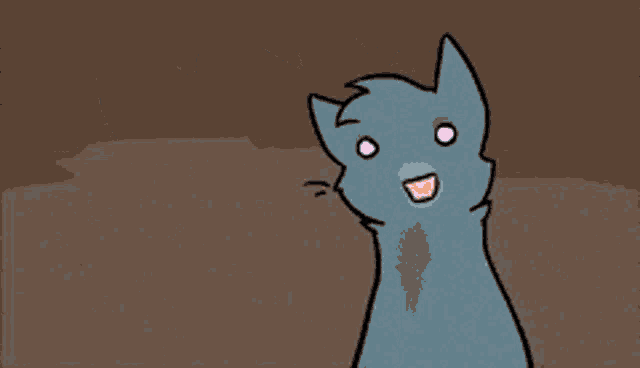 a cartoon of two cats one blue and one orange