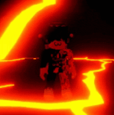 a person is standing in the middle of a red and yellow light .