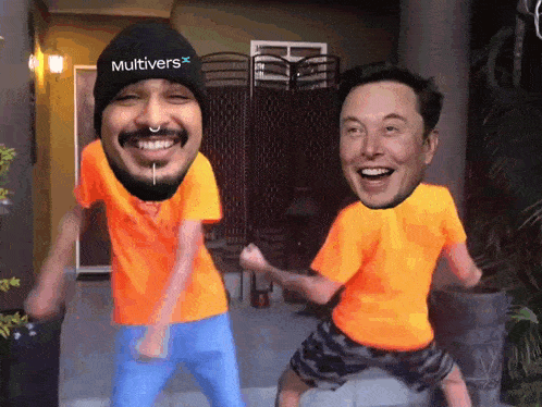 a man wearing a beanie that says multivers on it