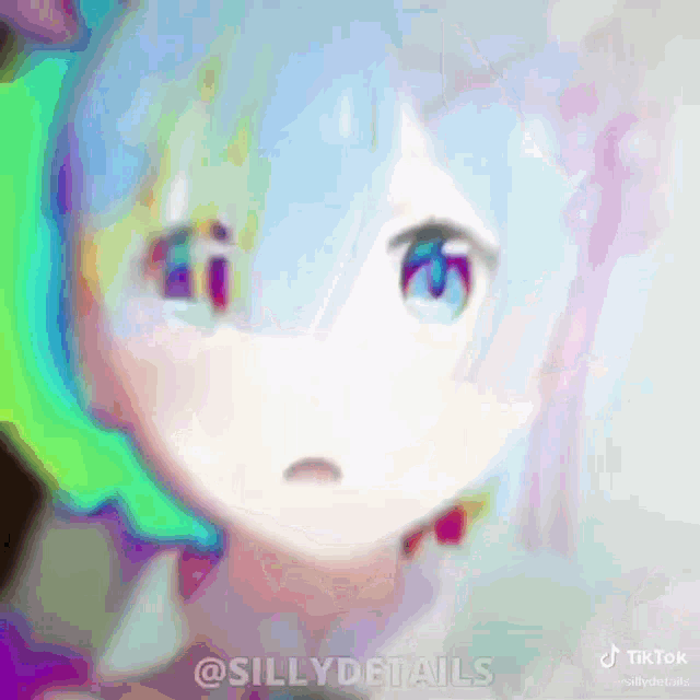 a close up of a girl 's face with a blurry background .