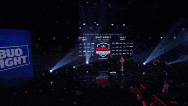 a large screen displays the date of april 1