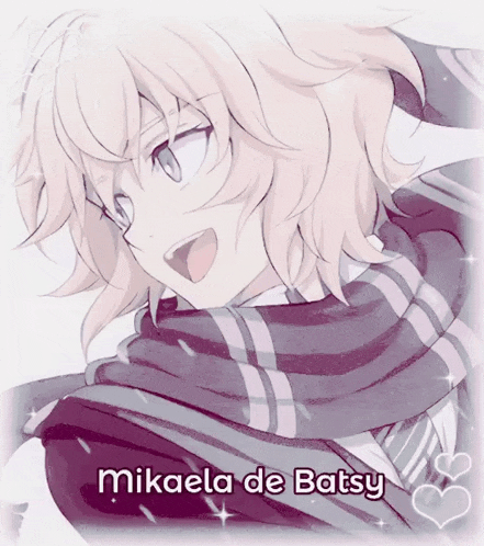 a drawing of a girl with the name mikaela de batsy on the bottom