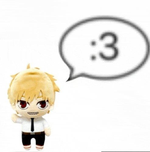 a stuffed animal is standing next to a speech bubble with the number three in it .