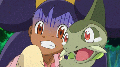 Pokémon Scared Iris And Axew GIF - Pokémon Scared Iris And Axew Iris Pokemon Scared GIFs