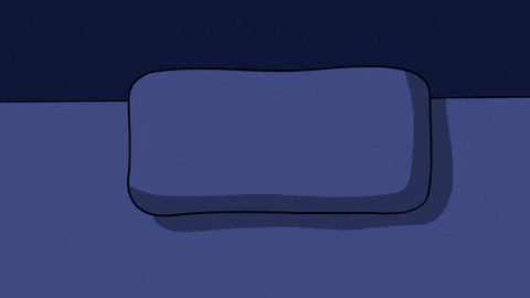 a cartoon drawing of a blue bird with a sad look on it 's face