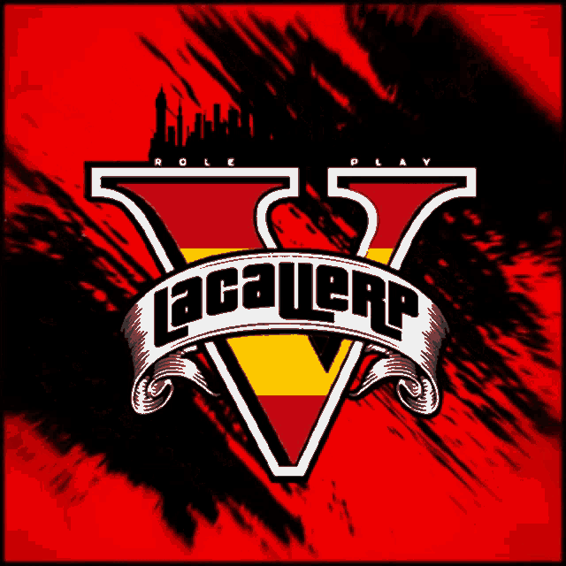 a logo for lacauerp is on a red and black background