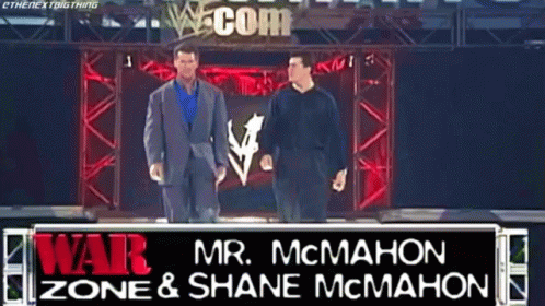 Vince Mc Mahon Shane Mc Mahon GIF - Vince Mc Mahon Shane Mc Mahon Entrance GIFs