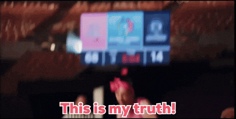 a blurry picture of a scoreboard with the words " this is my truth "