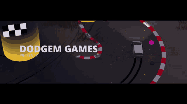 dodgem games presents a video game with a car on the track