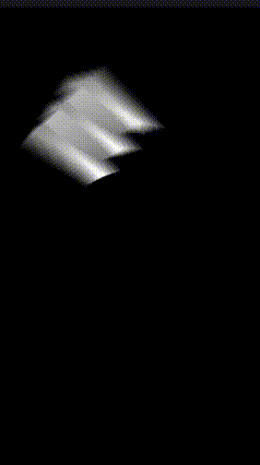 a blurred image of a person 's face in a dark room .