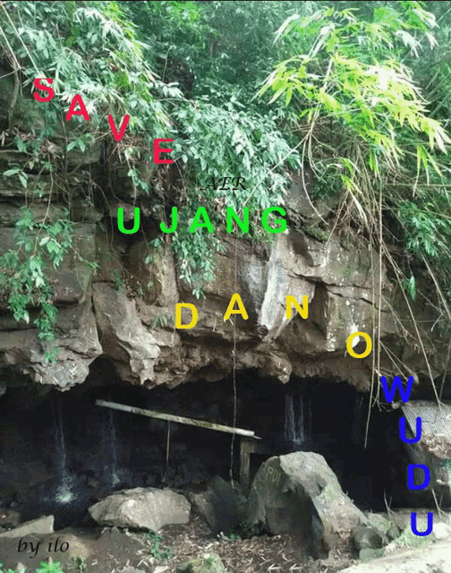 a picture of a cave with the words " save ujang dano " written on it
