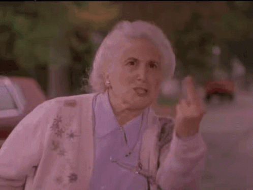Bad Granmother Bad Granma GIF - Bad Granmother Bad Granma Grandmother Middle Finger GIFs