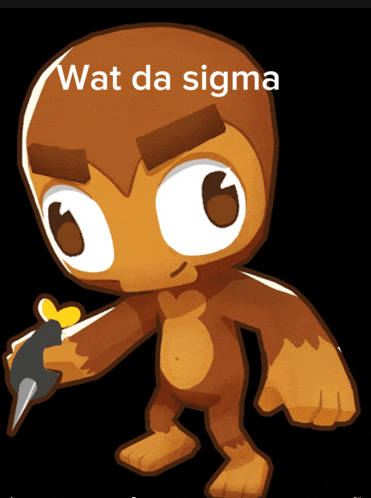 a cartoon monkey with the words wat da sigma written on it