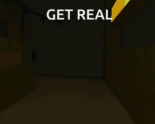 a picture of a person pressing a button with the words get real above it