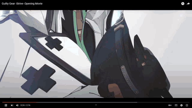 a video of a video game called guilty gear strike opening movie