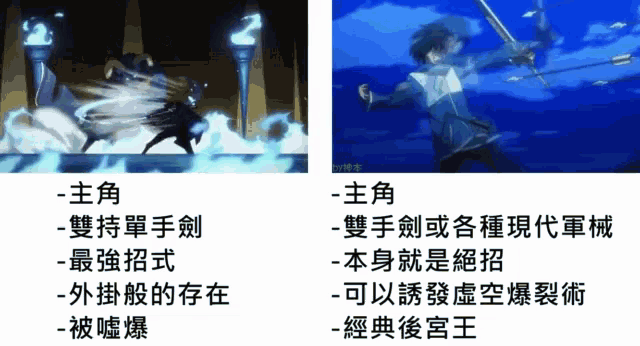 a picture of a man holding a sword next to a picture of a man holding a sword