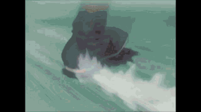 a painting of a person swimming in a pool