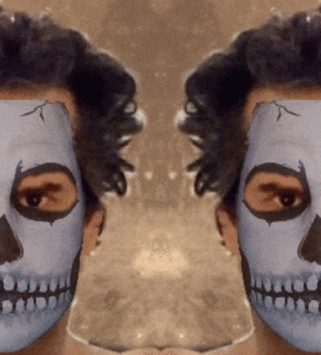 Skull Paint Surreal GIF - Skull Paint Surreal Merge GIFs