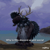 why is this discord so anti social is written on a picture