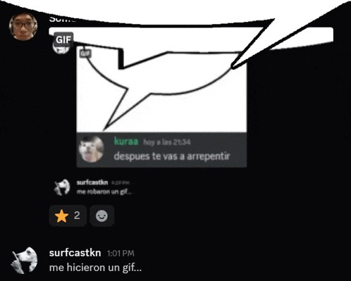 a screenshot of a discord conversation with kuraa