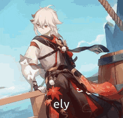 a pixel art of a person standing next to a cat with the word ely on the bottom