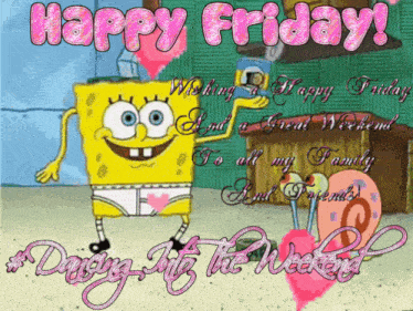 Spongebob Spongebob Dance GIF - Spongebob Spongebob Dance Spongebob Happy Friday GIFs