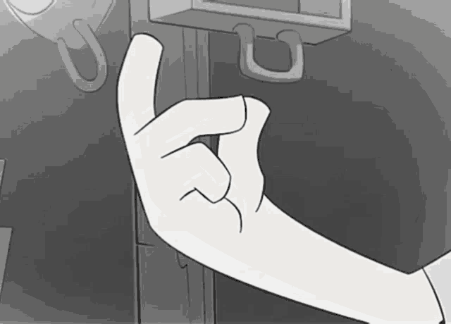 a cartoon hand is giving a thumbs up