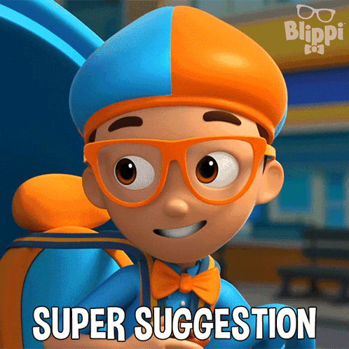 Super Suggestion Blippi GIF - Super Suggestion Blippi Blippi Wonders Educational Cartoons For Kids GIFs