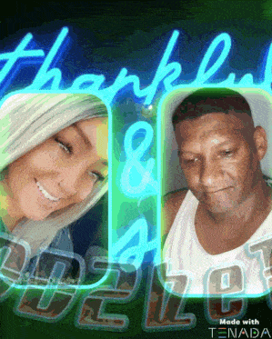 a picture of a man and a woman with the words thank you and deeply