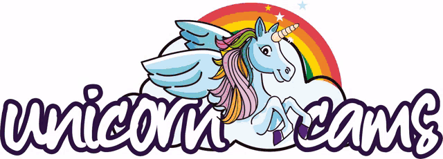 a logo with a unicorn and the words unicorn beans