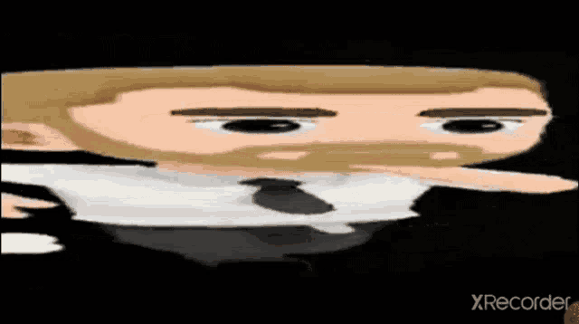 a cartoon of a man with a beard wearing a suit and tie .