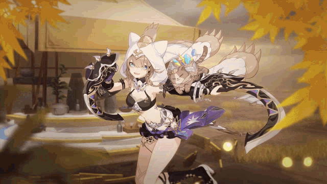 a cartoon character with a sword in her hand