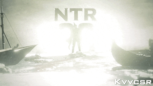 a black and white photo of a boat with the words ntr on the top