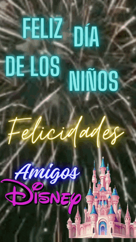a poster that says feliz dia de los ninos
