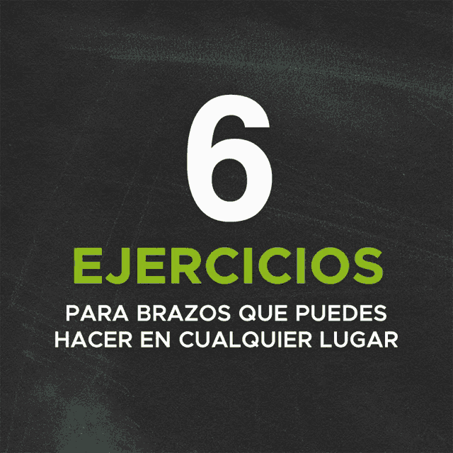 an advertisement for brazos extendidos con movimientos circulares shows a woman squatting with her arms outstretched