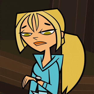 a cartoon girl with blonde hair and green eyes is wearing a watch on her wrist