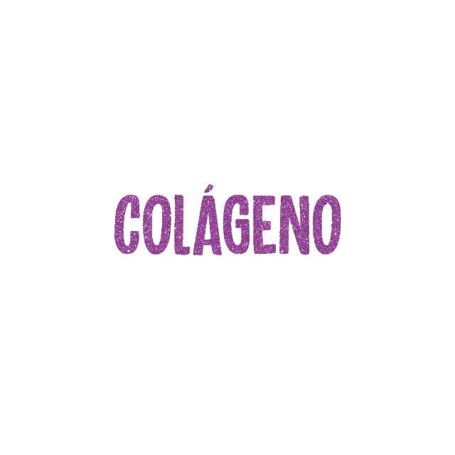 a white background with the word colageno in purple
