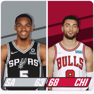 San Antonio Spurs (63) Vs. Chicago Bulls (68) Half-time Break GIF - Nba Basketball Nba 2021 GIFs