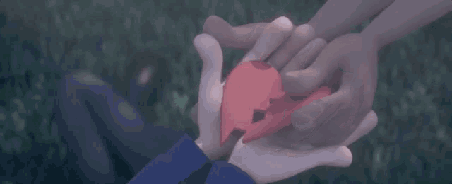 a person is holding a heart in their hands with the words meu coracaozinho e seu below it .