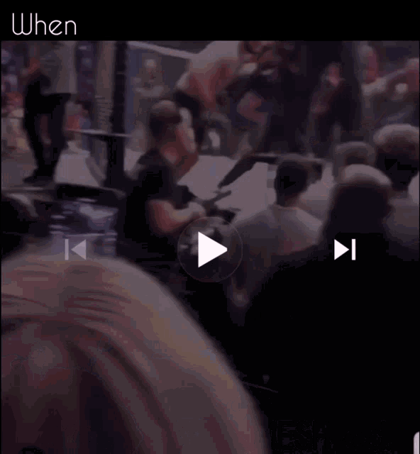 a blurred image of a crowd with the words " when " at the bottom